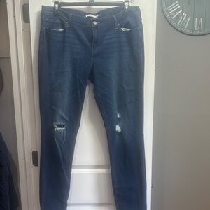 Women's Levi Blue Distressed Jeans